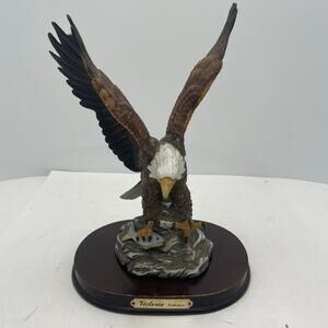 Victoria Collection Hand Painted Bald Eagle Statue Figurine Hunting with Stand